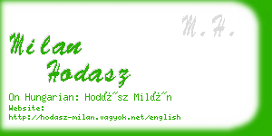 milan hodasz business card